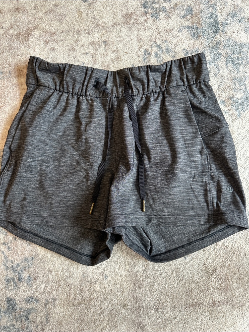 lululemon athletica Charcoal Gray Athletic Drawstring Women's Shorts